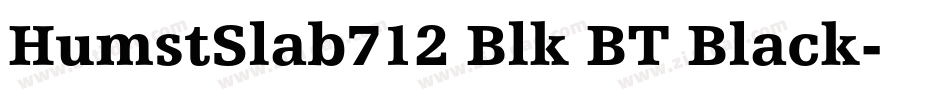 HumstSlab712 Blk BT Black字体转换